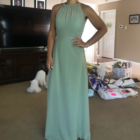 bill levkoff pistachio bridesmaid dresses Black Rhinestone One Shoulder A Line Prom Dress with Slit, Black / 4